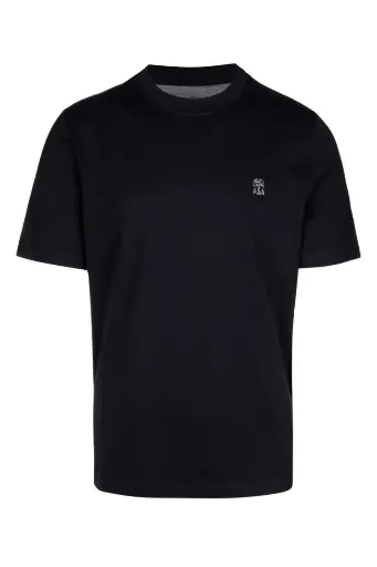 Black Logo Cotton T-shirt