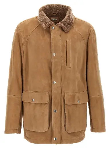 Beige Single Breasted Jacket